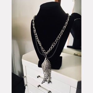 Chain Link Winged Necklace